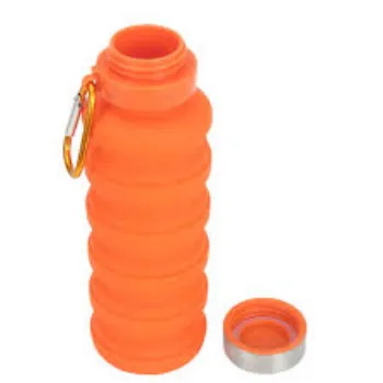 Silicone Water Bottle Orange Color